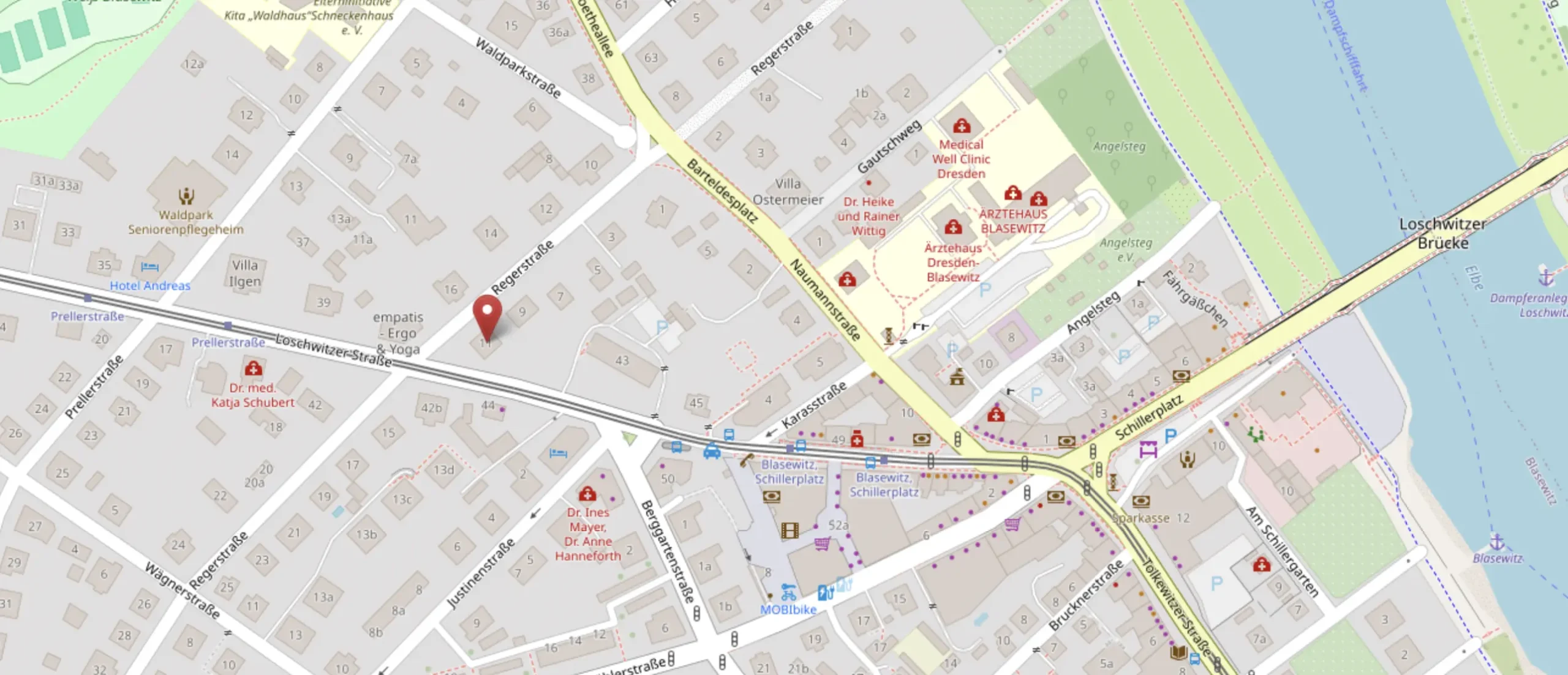 Standortansicht in OpenStreetMap